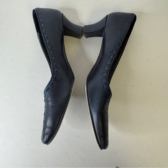 Vintage Roberto Cappuci Leather 90s Y2K Made in Italy Heels Shoes Size 10B - Picture 8 of 13